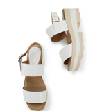 Estilo Emporio Cape Buckle Sandal / White