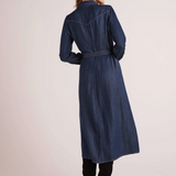 Bella Dahl Western Yoke Midi Dress - Dark Denim