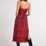 Bella Dahl V Neck Cami Shift Dress - Blurred Plaid