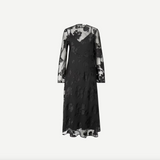 Samsoe Samsoe Samadeleine Dress / Black Blooming Burnout