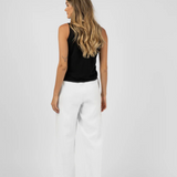 Humidity Fleetwood Linen Pants / White