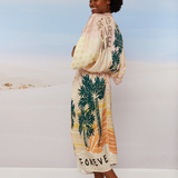 Sophia Printed Kimono Dress / Vacation