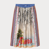 Vanessa printed Midi Skirt / Snake