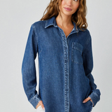 Bella Dahl Pocket Button Down Shirt - Horizon Wash