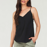 Bella Dahl Frayed Cami - Vintage Black