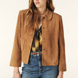 Ba&sh Milas Suede Blazer - Camel