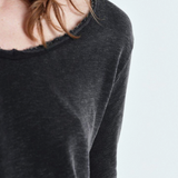 American Vintage Sonoma Long Sleeve V Neck T Shirt / Vintage Black