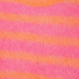 American Vintage Nenybay Short Sleeve Jumper / Fluro Orange Stripe Biscuit
