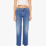 Mother Mid Rise Rambler Zip Ankle Fray / Dugout Doobies