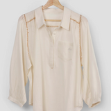 Marie Louise De Monterey New Birkin Blouse / Pale Ecru