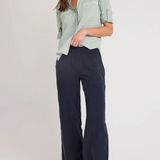 Bella Dahl Smocked Waist Wide Leg Pant - Endless Sea