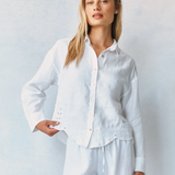 Bella Dahl Eyelet Embroidered Shirt / White
