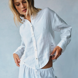 Bella Dahl Eyelet Embroidered Shirt / White