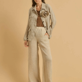 Diega Chiara Shirt / Ecru - Choco - Noir