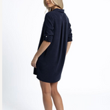 Humidity Leni Shirt Dress / Navy