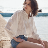 Marie Louise De Monterey Marais Blouse / Broderie Anglaise