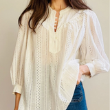 Marie Louise De Monterey Marais Blouse / Broderie Anglaise