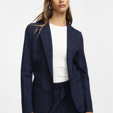 Please Pinstripe Blazer / Navy