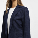 Please Pinstripe Blazer / Navy