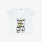 Please V Neck T-Shirt / We Can Be Heroes