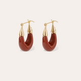 Gas Bijoux Ecume Small Earrings / Red Ochre