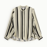Imperial Stripe Shirt / Cream-Black