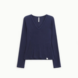 Imperial Long sleeved V-neck Top / Navy