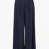 Please Pinstripe Palazzo Pants / Navy