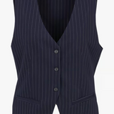 Please Pinstripe Vest / Navy
