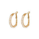 Gas Bijoux Lyre Creole Earrings / Mother of Pearl