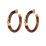 Gas Bijoux Cobra Earrings / Brown
