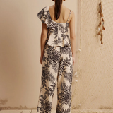 CaCay Carajas Printed Straight Pants / Off White