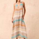 Estilo Emporio Bare Maxi Dress / Casa Stripe