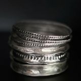 Ewa Tribal 7 Stacking Bracelets Sterling Silver