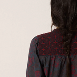 Maison Hotel Charlotte Blouse - Deep Blue