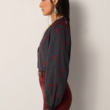 Maison Hotel Charlotte Blouse - Deep Blue