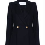 Harris Wharf London Double Breasted Blazer / Honeycomb Navy