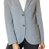 Harris Wharf London Bicolour Frise Blazer / Denim