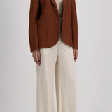 Harris Wharf Linen Honeycomb Blazer / Cognac