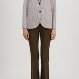 Harris Wharf London Coolmax Seersucker Blazer / Tobacco & White