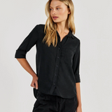 Bella Dahl Shirt Tail Button Down / Vintage Black