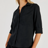 Bella Dahl Shirt Tail Button Down / Vintage Black