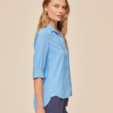 Bella Dahl Split Back Button Down / Tidal Blue