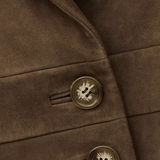 Ba&sh Morfeo Suede Leather Jacket / Olive