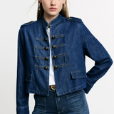 Please Military Style Denim Jacket