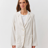 Diega Vayo Blazer / Ecru, Light Blue-Red