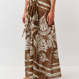 Diega Jopiao Skirt / Camel-Ecru