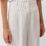 Diega Pirano Pants / Ecru-Light Blue -Red