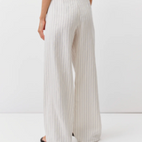 Diega Pirano Pants / Ecru-Light Blue -Red