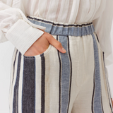 Diega Pindo Pants / Ecru-Blue-Straw